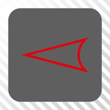 Arrowhead Left Rounded Square Button Stock Illustration