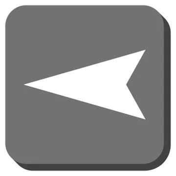 Arrowhead Left Rounded Square Vector Icon Stock Illustration