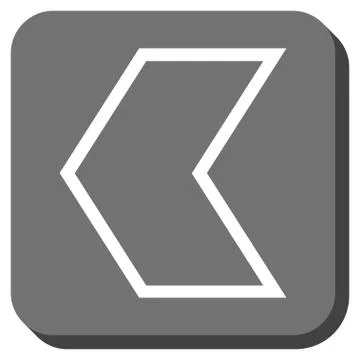 Arrowhead Left Rounded Square Vector Icon Stock Illustration