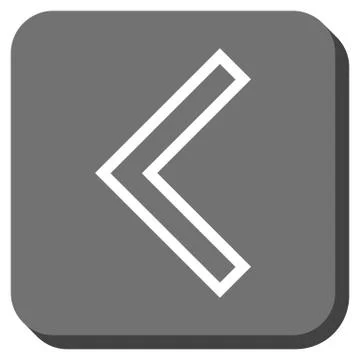 Arrowhead Left Rounded Square Vector Icon Stock Illustration