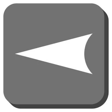 Arrowhead Left Rounded Square Vector Icon Stock Illustration