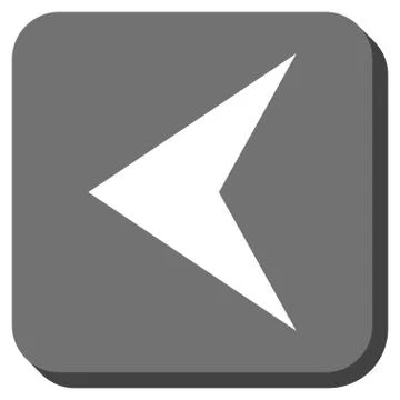 Arrowhead Left Rounded Square Vector Icon Stock Illustration
