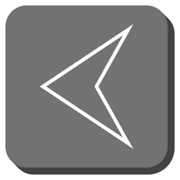Arrowhead Left Rounded Square Vector Icon Illustrazione stock