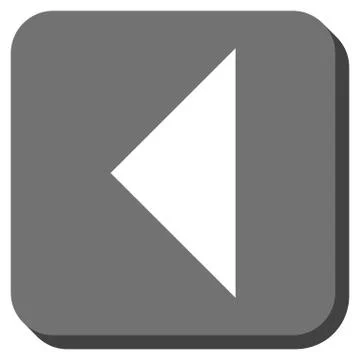 Arrowhead Left Rounded Square Vector Icon Stock Illustration