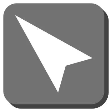 Arrowhead Left-Up Rounded Square Vector Icon Stock Illustration