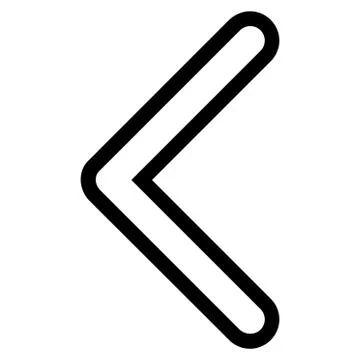 Arrowhead Left Stroke Vector Icon Stock Illustration