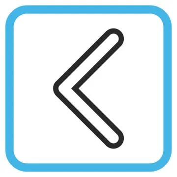 Arrowhead Left Vector Icon In a Frame Stock Illustration