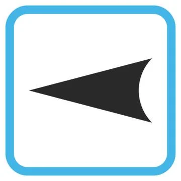 Arrowhead Left Vector Icon In a Frame Illustrazione stock