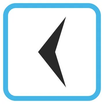 Arrowhead Left Vector Icon In a Frame Stock Illustration