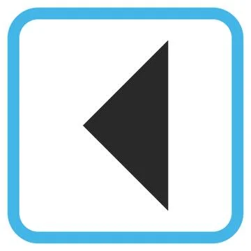 Arrowhead Left Vector Icon In a Frame Stock Illustration