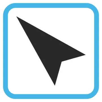 Arrowhead Left-Up Vector Icon In a Frame Stock Illustration