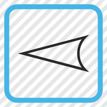 Arrowhead Left Vector Icon In a Frame Stock Illustration