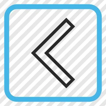 Arrowhead Left Vector Icon In a Frame Stock Illustration