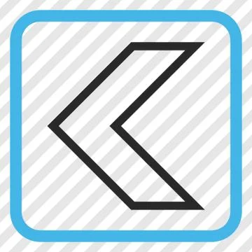 Arrowhead Left Vector Icon In a Frame Stock Illustration