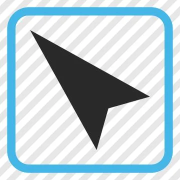 Arrowhead Left-Up Vector Icon In a Frame Stock Illustration