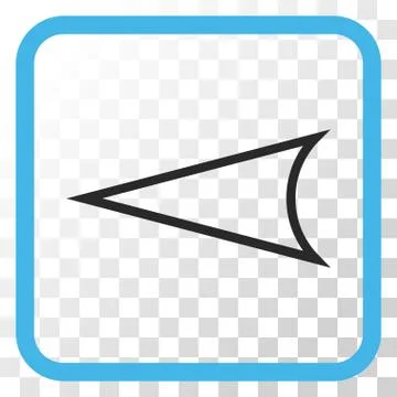 Arrowhead Left Vector Icon In a Frame Illustrazione stock