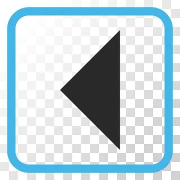 Arrowhead Left Vector Icon In a Frame Stock Illustration