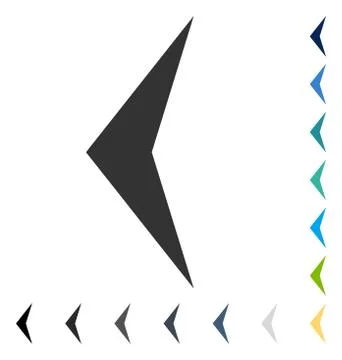 Arrowhead Left Vector Icon Stock Illustration