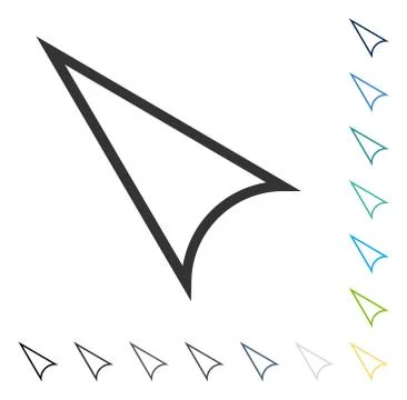 Arrowhead Left Up Vector Icon Stock Illustration