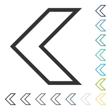 Arrowhead Left Vector Icon Illustrazione stock