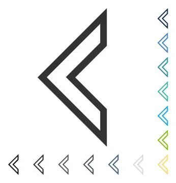 Arrowhead Left Vector Icon Illustrazione stock