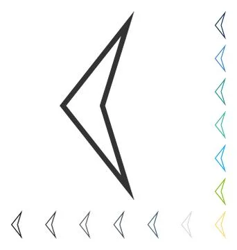 Arrowhead Left Vector Icon Stock Illustration