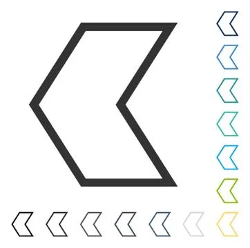 Arrowhead Left Vector Icon Stock Illustration