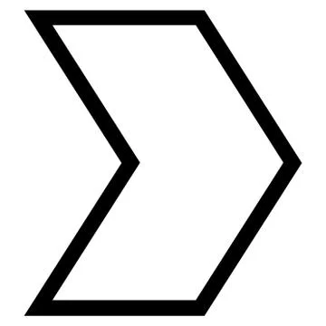 Arrowhead Right Contour Vector Icon Stock Illustration