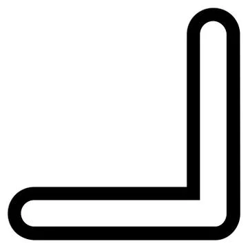 Arrowhead Right Down Contour Vector Icon Stock Illustration
