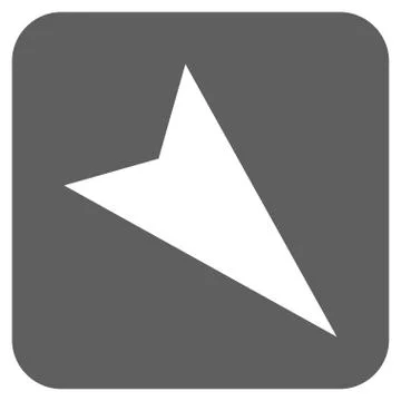 Arrowhead Right-Down Flat Squared Vector Icon Illustrazione stock