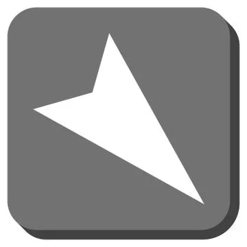 Arrowhead Right-Down Rounded Square Vector Icon Stock Illustration