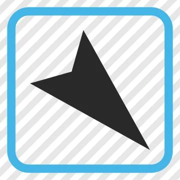 Arrowhead Right-Down Vector Icon In a Frame Stock Illustration