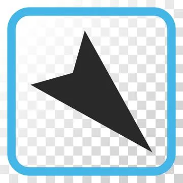 Arrowhead Right-Down Vector Icon In a Frame Stock Illustration