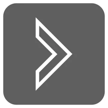 Arrowhead Right Flat Squared Vector Icon Stock Illustration