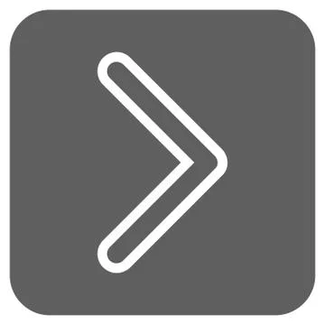 Arrowhead Right Flat Squared Vector Icon Illustrazione stock