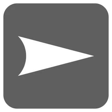 Arrowhead Right Flat Squared Vector Icon Stock Illustration
