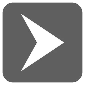 Arrowhead Right Flat Squared Vector Icon Stock Illustration