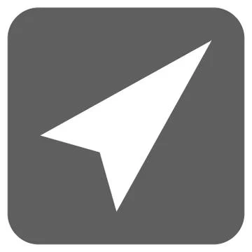 Arrowhead Right-Up Flat Squared Vector Icon Stock Illustration