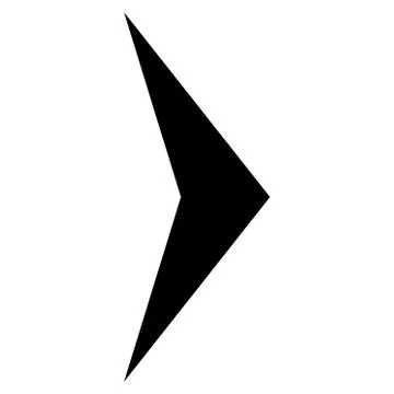 Arrowhead Right Flat Vector Icon Stock Illustration