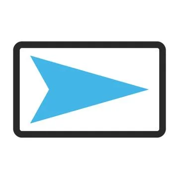 Arrowhead Right Framed Glyph Icon Stock Illustration