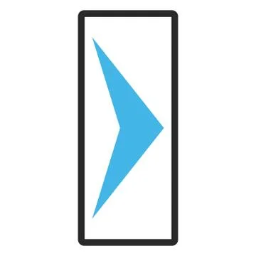 Arrowhead Right Framed Glyph Icon Stock Illustration