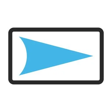 Arrowhead Right Framed Vector Icon Stock Illustration
