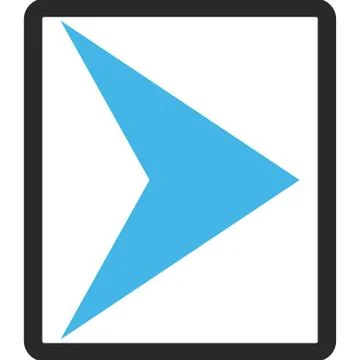 Arrowhead Right Framed Vector Icon Stock Illustration