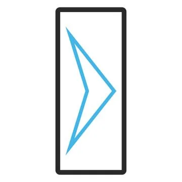 Arrowhead Right Framed Vector Icon Stock Illustration