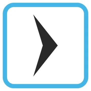 Arrowhead Right Glyph Icon In a Frame Stock Illustration