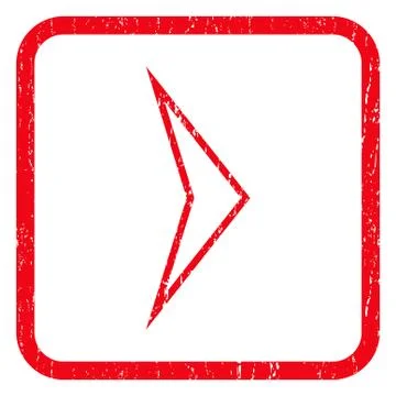 Arrowhead Right Icon Rubber Stamp Stock Illustration