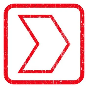 Arrowhead Right Icon Rubber Stamp Stock Illustration
