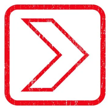 Arrowhead Right Icon Rubber Stamp Stock Illustration