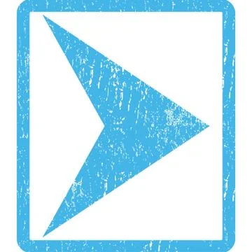 Arrowhead Right Icon Rubber Stamp Stock Illustration
