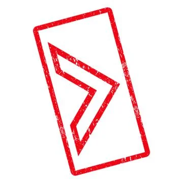 Arrowhead Right Icon Rubber Stamp Stock Illustration
